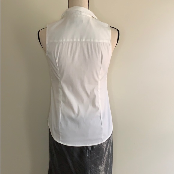 💥ANN TAYLOR VINTAGE PETITE WHITE BLOUSE - Picture 3 of 8